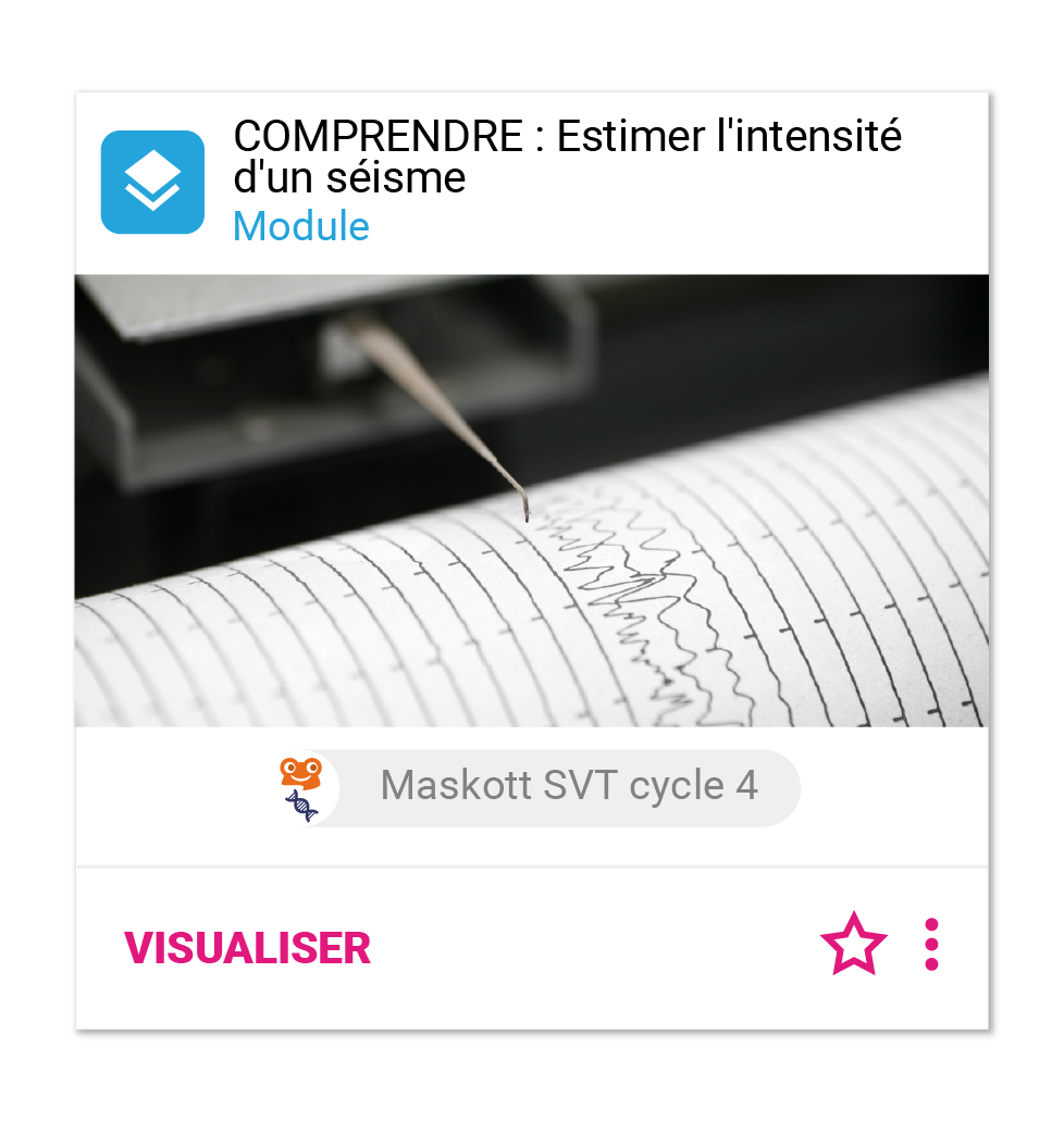 COMPRENDRE : Estimer l'intensité d'un séisme 